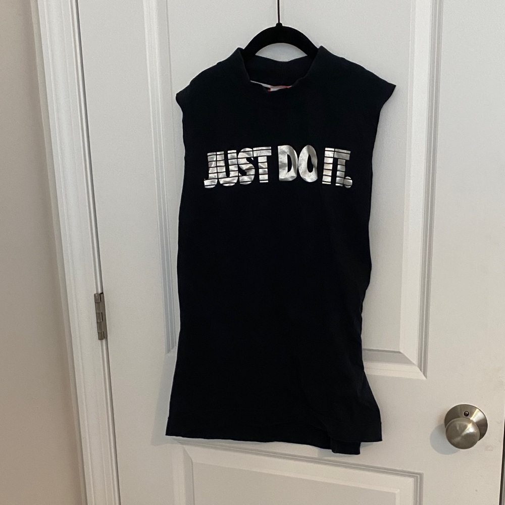Nike Kids Black Tank Top with Bold Print